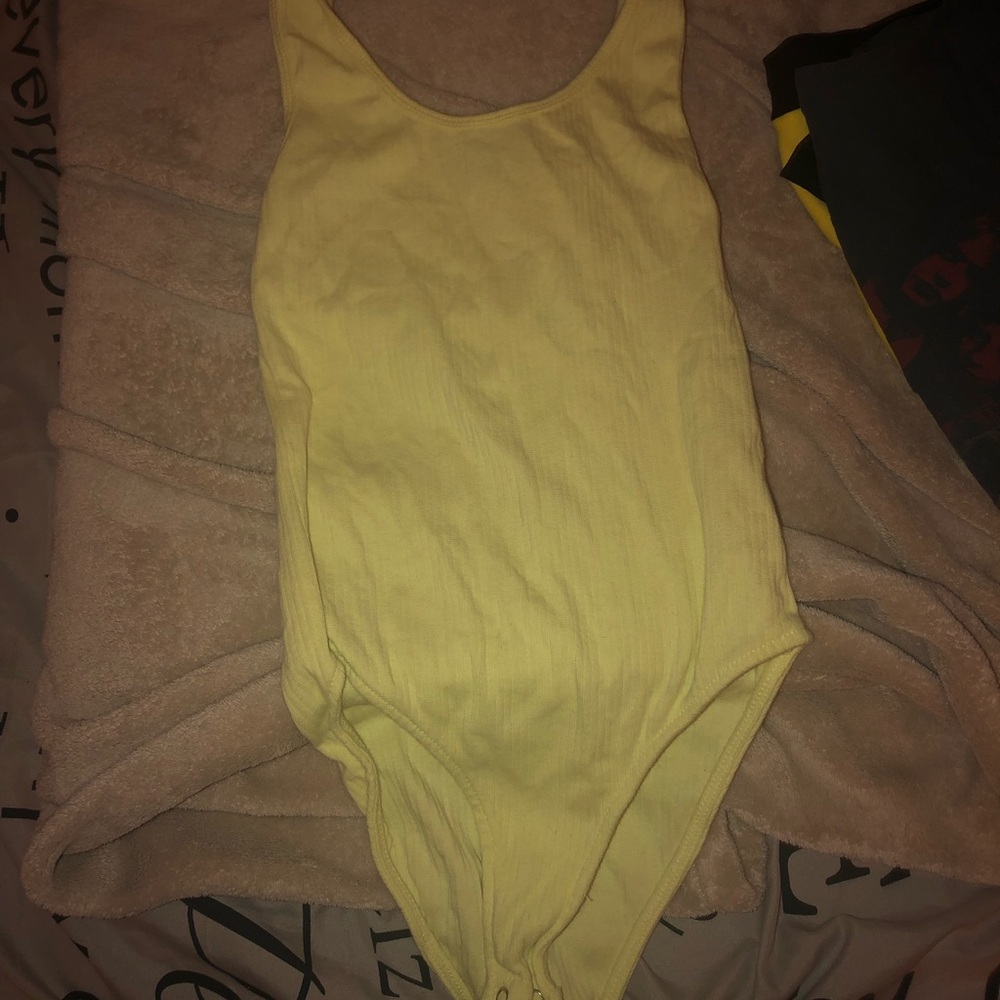 neon yellow bodysuit